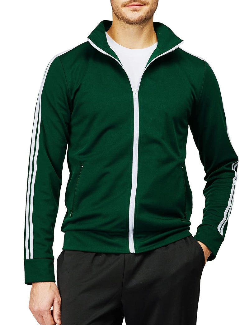 H2H Originals Men's Classics Track Jacket DARKGREEN US L/Asia XL (CMOJA0103) - Image 4